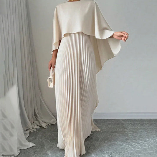 💖Elegant, unik kjole med pressede plisseringer