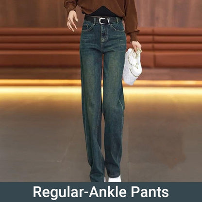 Allsidige, løse, rette jeans for dame