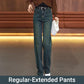 Allsidige, løse, rette jeans for dame