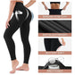 Høyt midjet rumpeløftende magekontroll Shaping Training Leggings med sidelomme