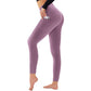 Høyt midjet rumpeløftende magekontroll Shaping Training Leggings med sidelomme