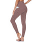 Høyt midjet rumpeløftende magekontroll Shaping Training Leggings med sidelomme