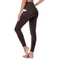 Høyt midjet rumpeløftende magekontroll Shaping Training Leggings med sidelomme
