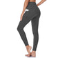 Høyt midjet rumpeløftende magekontroll Shaping Training Leggings med sidelomme