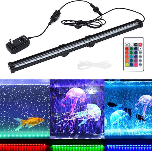Vanntett RGB akvarielampe med fjernkontroll