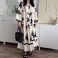 💕Loose Fit Midi-kjole med volanger for kvinner