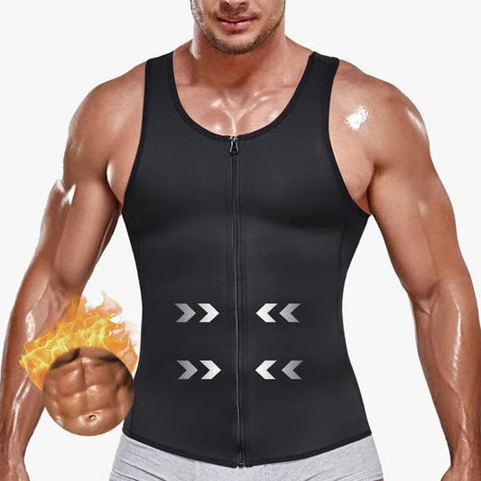🔥 Varmt salg 🔥 Herre midjetrener med glidelås og trimmervest