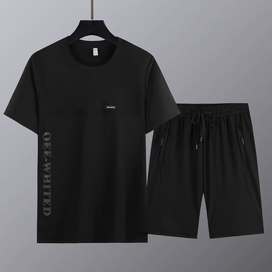 🎁Begrenset tid 50 % RABATT⏳Herresett med kortermet topp og shorts, 2 deler