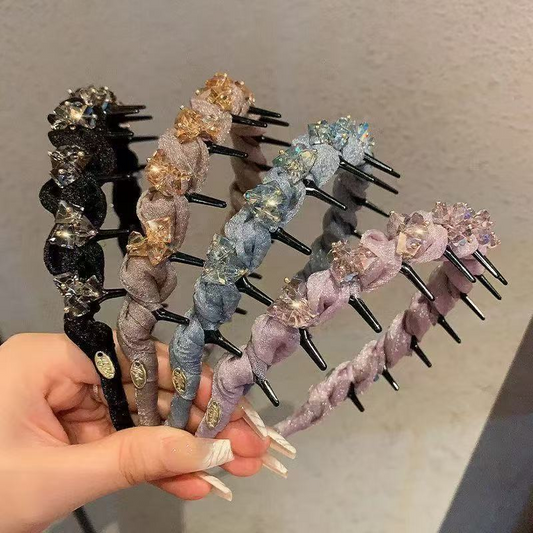 ✨✨Pannebånd med strass og tenner til kvinner