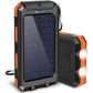20000 mAh bærbar solcellelader med LED-lommelykt