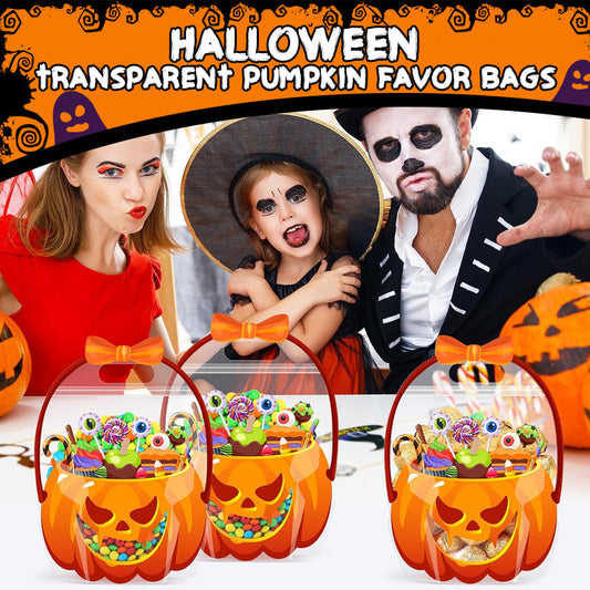 👻Halloween-bestselgere - 60 % rabatt🎃Gjennomsiktige Halloween-gaveposer med gresskar✨Perfekte til fest, knask eller knep og gaver til klasserommet