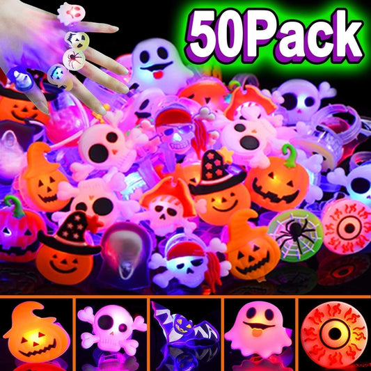 🎁LED Halloween-lysring😍 1 pose/10 stk