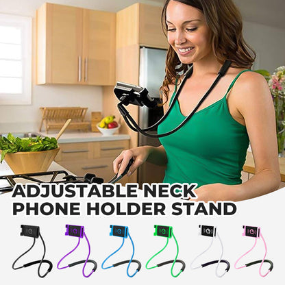 Justerbar telefonholder for nakken