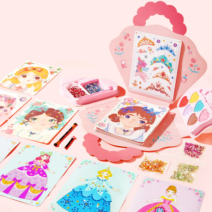 💥 50 % RABATT! 👑 3-i-1 Fantasy Princess-utklednings- og sminkesett – Morsom og magisk leketid ✨