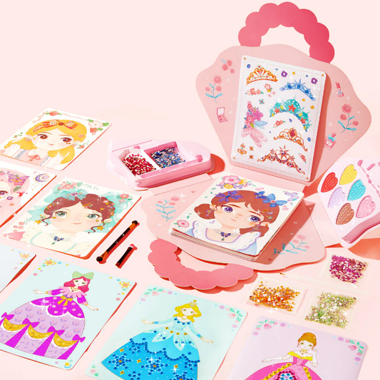 💥 50 % RABATT! 👑 3-i-1 Fantasy Princess-utklednings- og sminkesett – Morsom og magisk leketid ✨