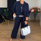⏳Tidsbegrenset spesialtilbud⏰Elegant 3-delt sett med lang cardigan, topp og bukse💞