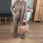 ⏳Tidsbegrenset spesialtilbud⏰Elegant 3-delt sett med lang cardigan, topp og bukse💞