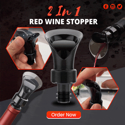 🍷 2-i-1 Vinbesparer – Vakuumpumpe og forsegler, Bevarer friskhet og aroma ✨