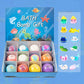 🛁 60 % RABATT |🌊 Badebomber med havtema | 60 g * 12 stk., skummende badetid og morsom gaveidé ✨