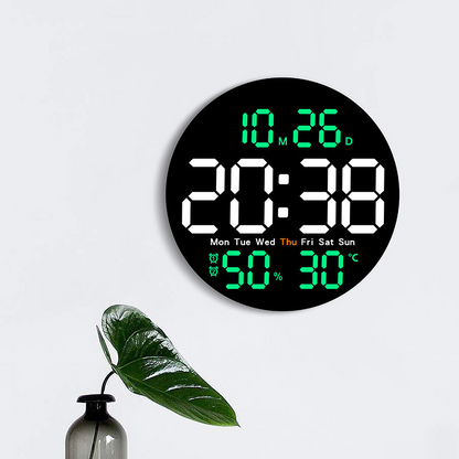 🥳2026 VARMT SALG🥳💞50 000+ SOLGT! 🌡️💧 50 % RABATT! LED-klokke med temperatur og fuktighet – Sanntidsovervåking hjelper deg med å opprettholde et komfortabelt hjem. 10-tommers stor skjerm, doble alarmer og fjernkontroll – praktisk og stilig! 🏠✅