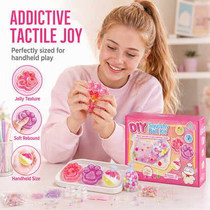 🔥 49 % RABATT! 🧁 DIY-stekt is-squishy-lekesett med katteklodesign for barn