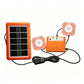 ☀️🔋 Bærbart solenergisystem – USB/Type-C-solgenerator med 2 LED-lys