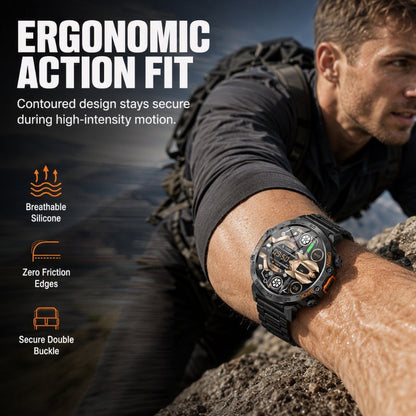 🎁Nyheter for 2026 – 50 % rabatt💥Smartklokke for friluftsliv – Robust, med LED-lykt og Bluetooth-anrop – For sport, trening og eventyr 🏔️🔦