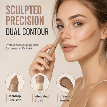 2-i-1 contour-stift med børste
