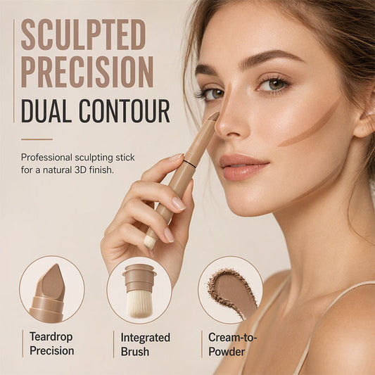 2-i-1 contour-stift med børste