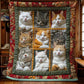 🐱💤 Koselig 9-panels teppe for sovende katter – Ultramyk flanell, vendbar design, perfekt for sofa, seng og reiser 🌙✨