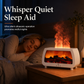 🔥 50 % rabatt nå! 💨 Luftfukter med peisflamme-effekt – aromadiffuser, lys som synkroniseres med musikk og stillegående drift – for soverom, kontor og yoga 🌙