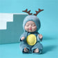 🎅Julesalg – 50 % rabatt! ✨Realistiske minidukker av sovende babyer, dukkesett med søte dyrekostymer, gaveeske med 6 stk.👼