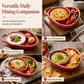 🍳Retro keramisk ildfast form med inndeling og ett håndtak