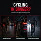 🚴 50 % RABATT I BEGRENSET PERIODE! 🔴 Oppladbart sikkerhetsbaklys til sykkel – med laservarsling, IPX5-vanntetthet og USB-lading 💡