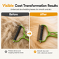 Kam for å fjerne floker og børste for å fjerne løs pels – til hund og katt