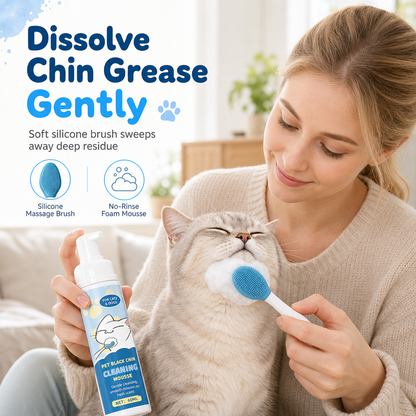 Gentle Pet rensemousse for svart hake hos katter og hunder – trygge ingredienser og enkel i bruk