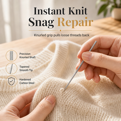 🧵 50 % RABATT I BEGRENSET TID! ✂️ Reparasjonsnåler med riflet overflate – fikser løkker raskt, glatt bruk, solid stål ✨