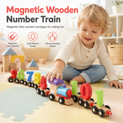 ⏳Kun for en kort tid – 50% RABATT ⏰🚂 Magnetisk talltog for barn | Pedagogisk byggeleke for læring gjennom lek
