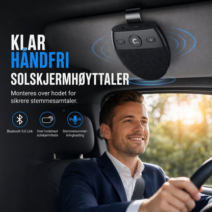 ⏳ Tidsbegrenset tilbud ⏰🚗 SP11 Bil solskjerm Bluetooth håndfri høyttaler med vibrasjonsaktivert automatisk påslag, A2DP-støtte og Tale-ID-talevarsel
