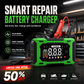 ⏳Tidsbegrenset spesial⏰12V 6A Smart bilbatterilader – Pulsreparasjonsteknologi, bilvedlikehold og desulfatering