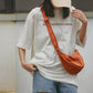 Enkel Crossbody-veske med dumpling for kvinner