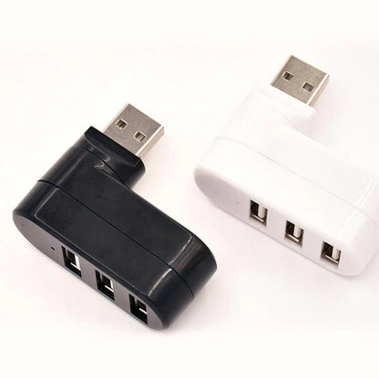Multifunksjonell Mini-Rotasjonsbar Usb-Portfordeler Med 3 Porter