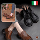 Ultra-soft vintage leather platform shoes