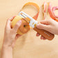 Bærbar liten 2 i 1 fruktkniv og fruktskreller